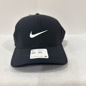 Nike Black Flex Cap with White Swoosh